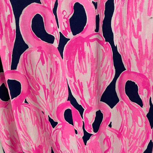 Dress, shift, Lilly pink flamingoes, size L. - Picture 3 of 5